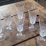 6 crystal flutes