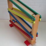 Toboggan jeu en bois et son véhicule- vintage