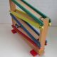 Toboggan wooden game and its vehicle-vintage