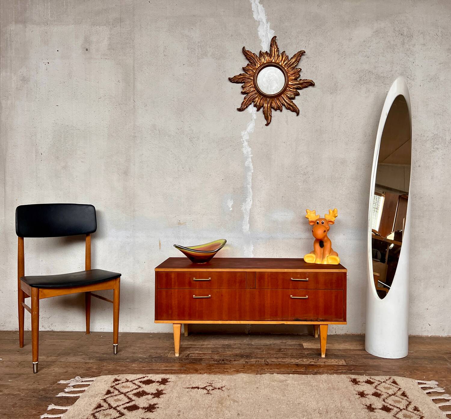 Enfilade vintage en teck meuble tv hi-fi