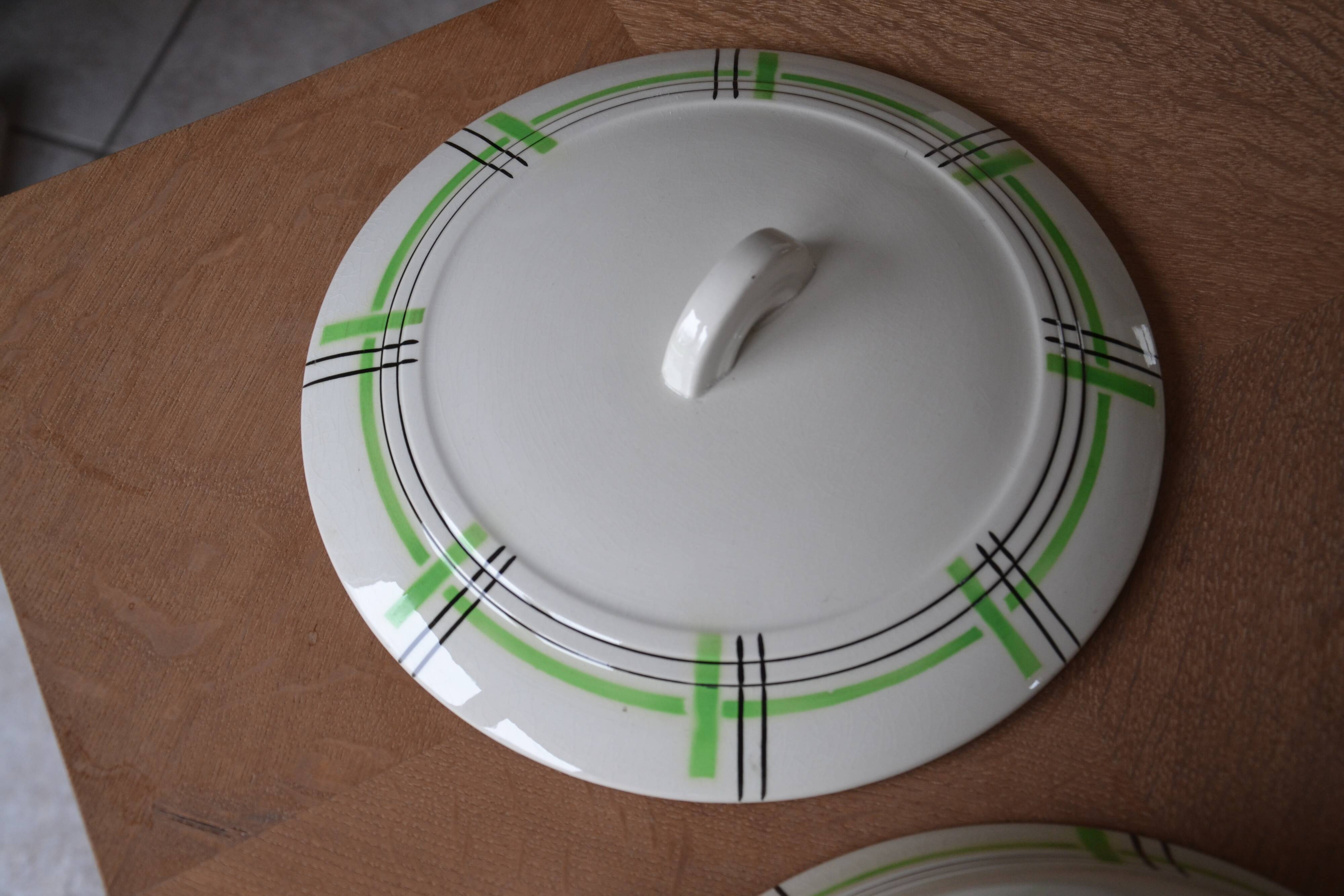 Ceranord St Amand tiled soup tureen