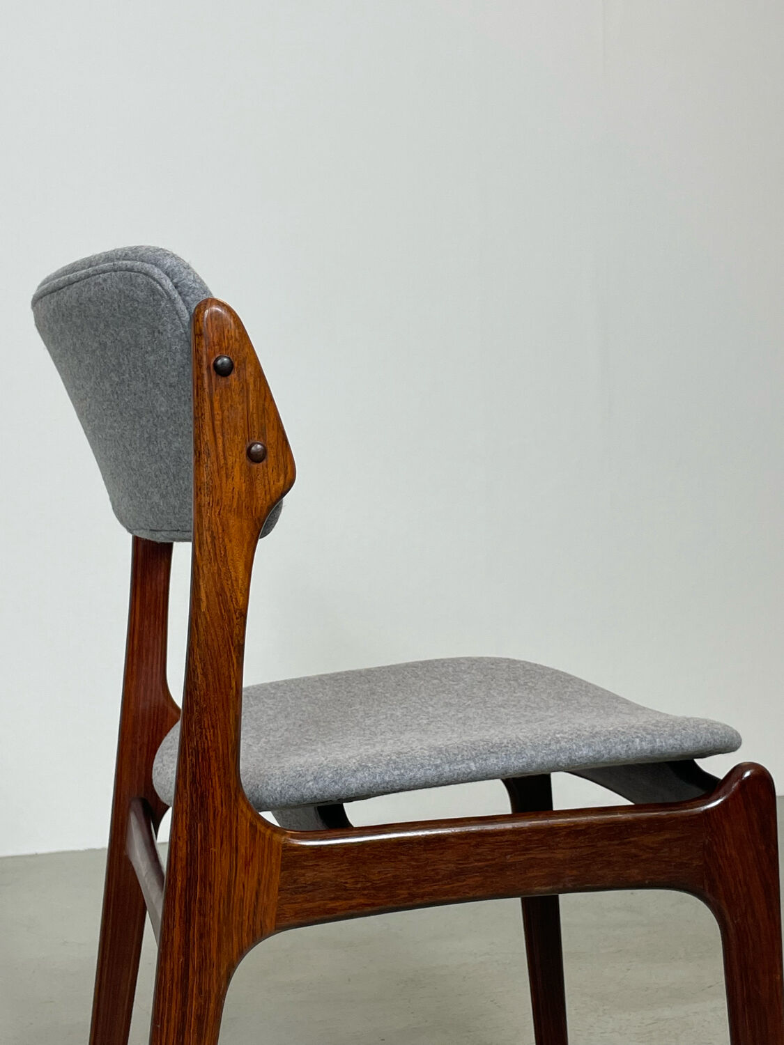 Danish mid-century palisander dining chair model 49 by erik buch for o.d. mobler, 1960s