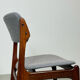 4 chaises de salle à manger danoise du milieu du siècle modèle 49 par Erik Buch pour O.D. Mobler, années 1960