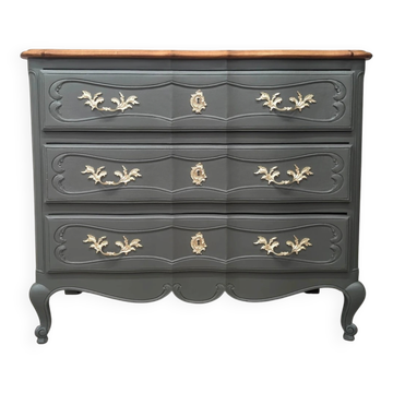 Commode vintage en merisier relookée
