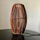 Rattan accent lamp