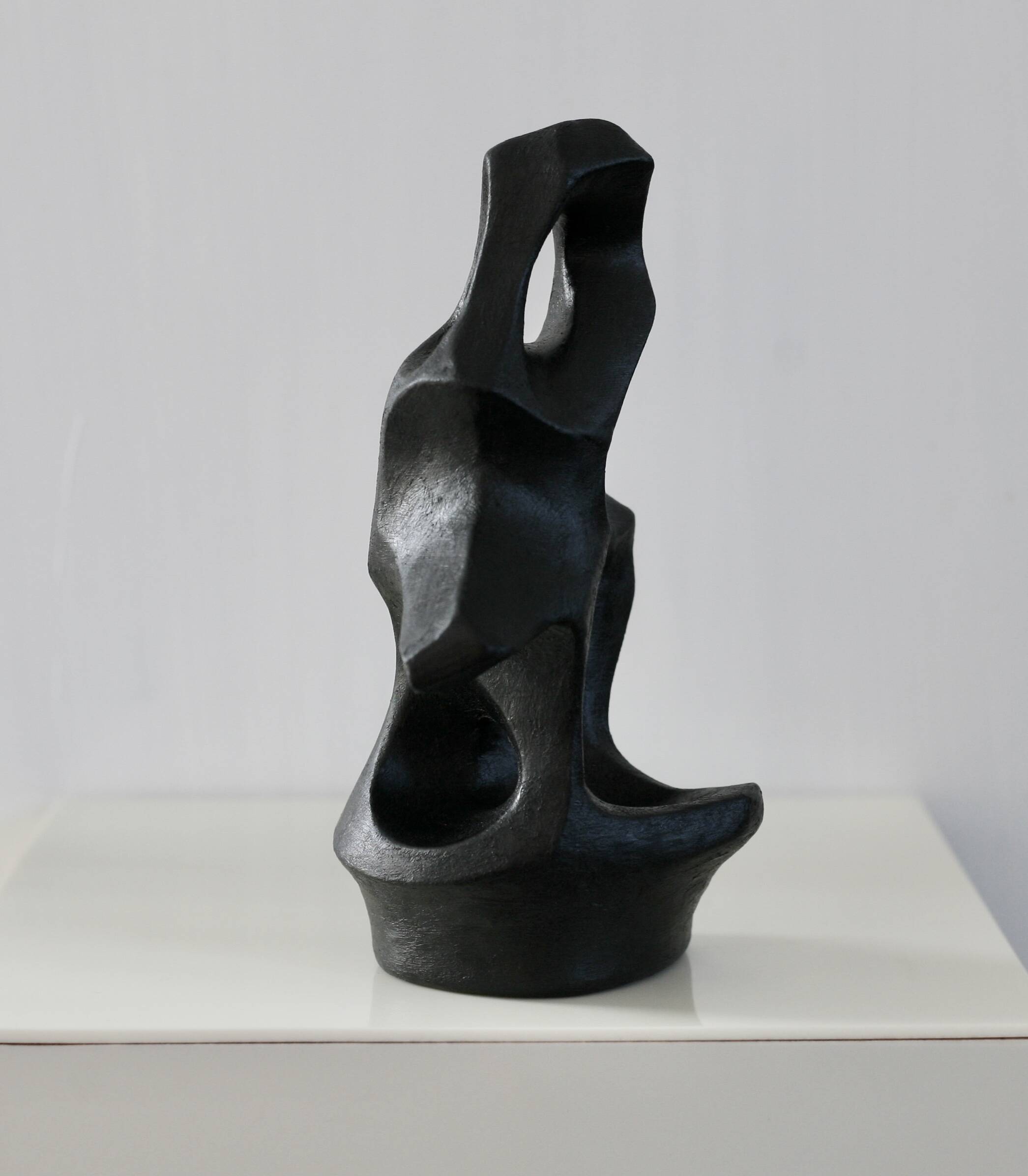 Free-form ceramic, painted black, 1969