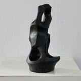 Free-form ceramic, painted black, 1969