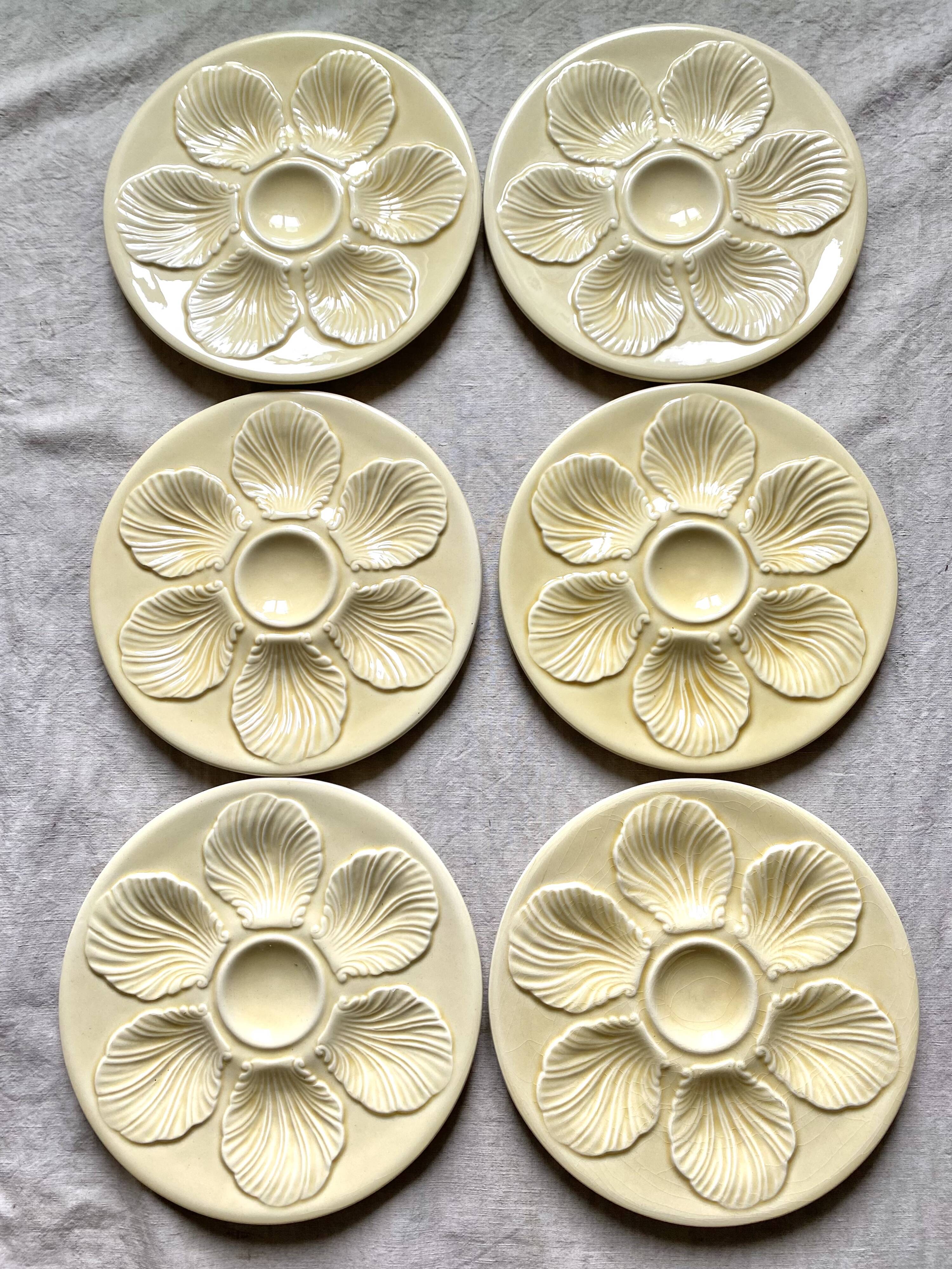 Proceram oyster plates from the 50s and 60s
