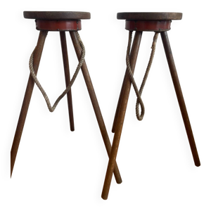 Paire de tabourets de