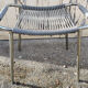 Armchair and ottoman scoubidou, gray, vintage, 70s