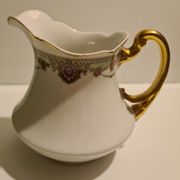 Limoges Porcelain Milk Jug P.N.L. decoration Floral frieze