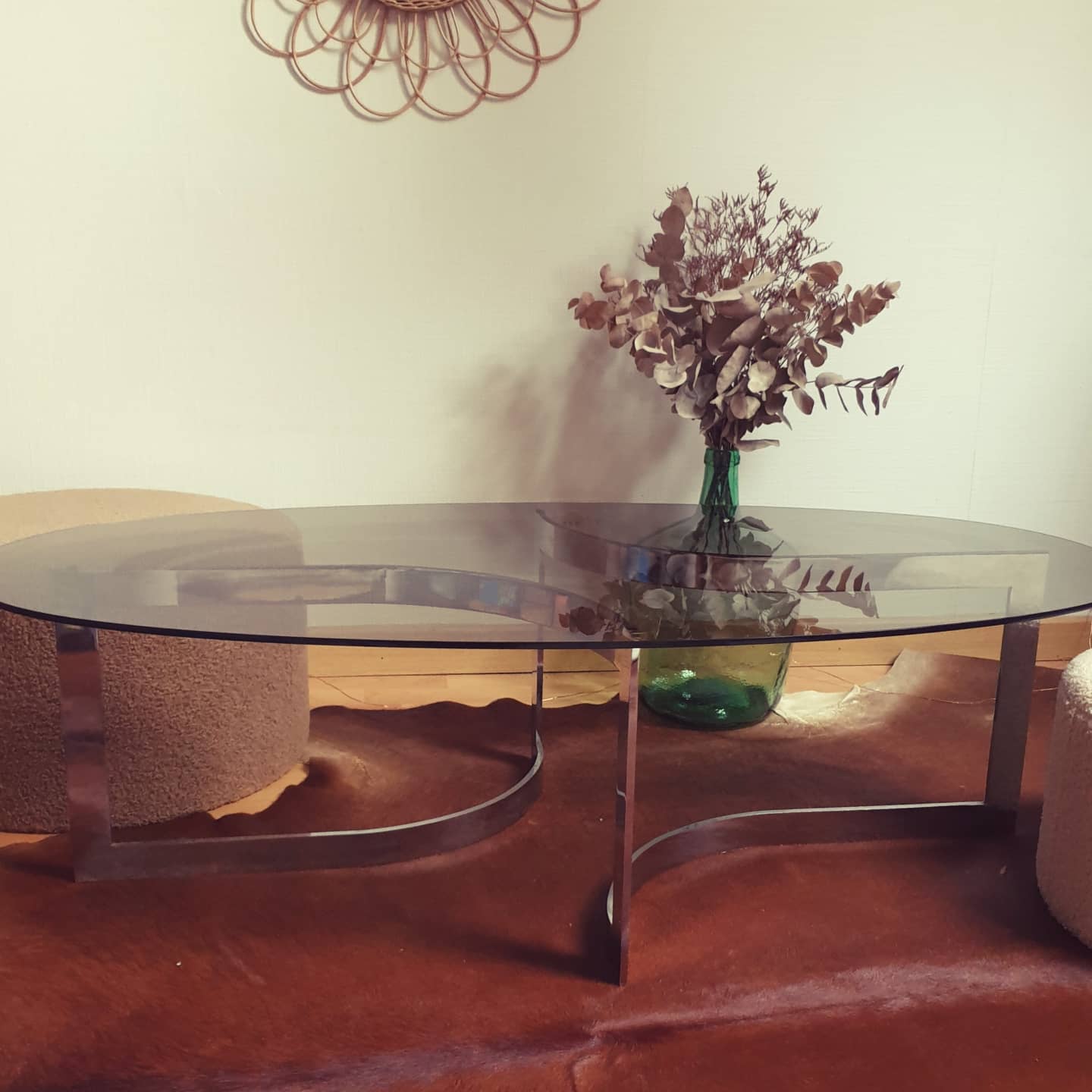 Table basse vintage années 70 Bauhaus Paul Legeard