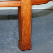 Vintage Oriental Low Table in Carved Brown Teak, China