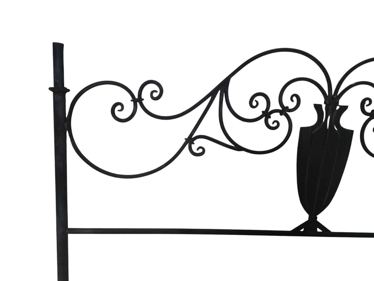 Wrought iron headboard