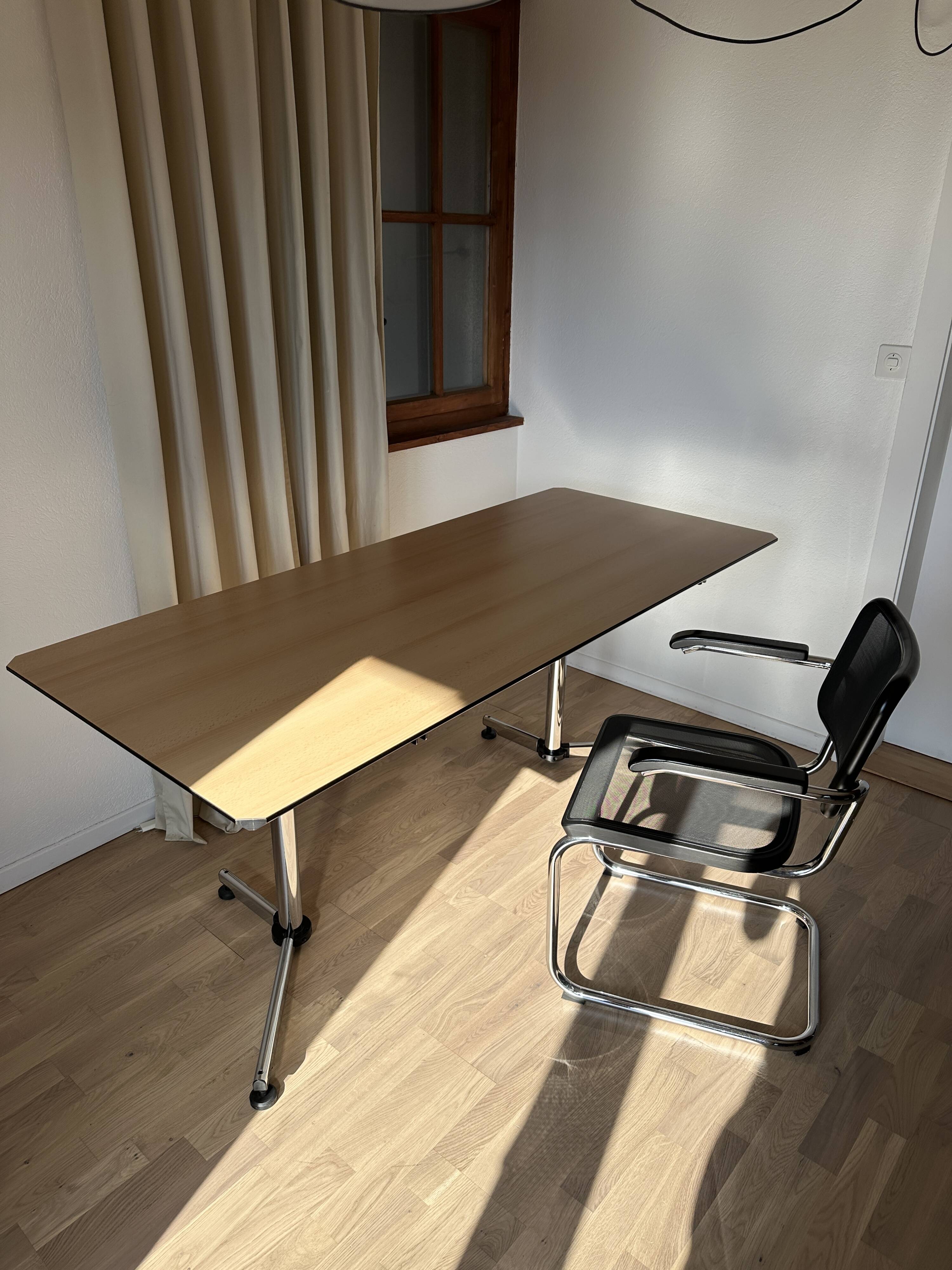 KITOS USM Haller desk in natural varnished beech veneer