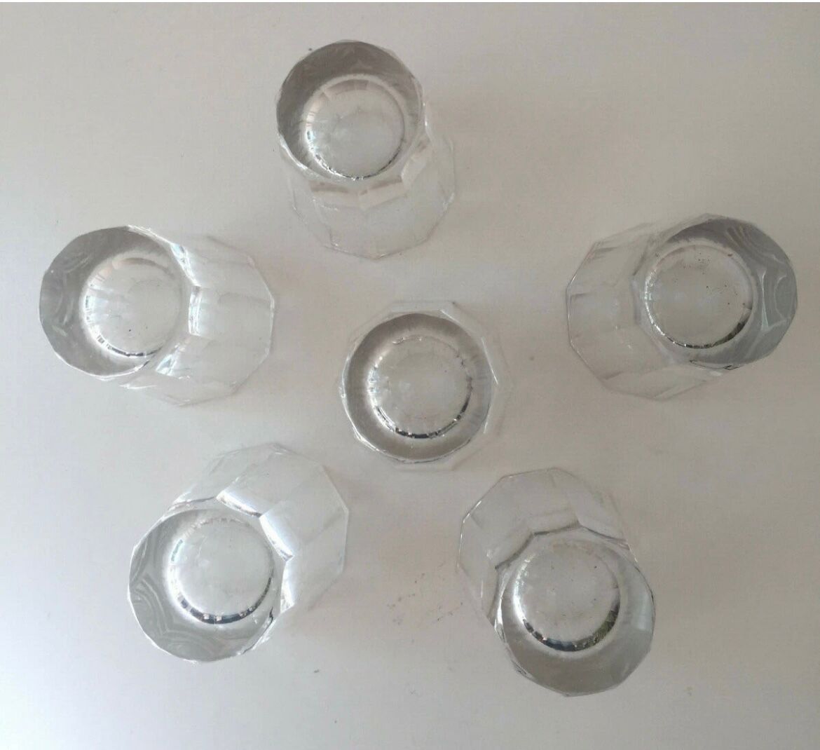 Ensemble de 6 verres à liqueur shooter à facettes