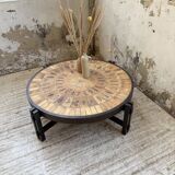 Table basse Herbier ronde Roger Capron
