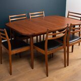 Retro Teak 1960s G Plan Fresco Dining Table & 6 Six Chairs By Victor Wilkins