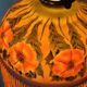 Old opaline and its tassels hanging lamp
