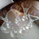 Lot of 6 crystal champagne flutes from Arques model Twenty first Century (21st century)
