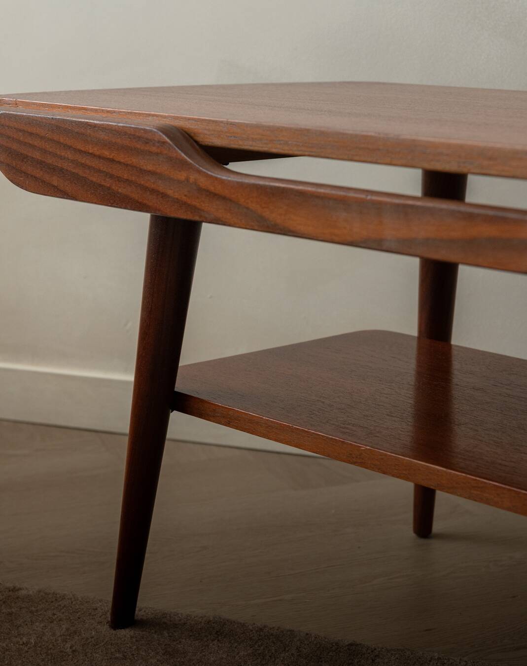 Vintage Teak Coffee Table Louis van Teeffelen Attributed Reversible Top