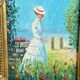 Painting on isorel, wooden frame