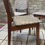 Set of 4 vintage Scandinavian teak chairs from the 1960s.