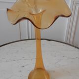 Blown glass vase soliflore corolla years 60-70