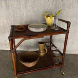 Rattan and cane server