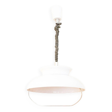 White Space Age Italian Pendant Lamp, 1970s