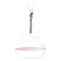 White Space Age Italian Pendant Lamp, 1970s