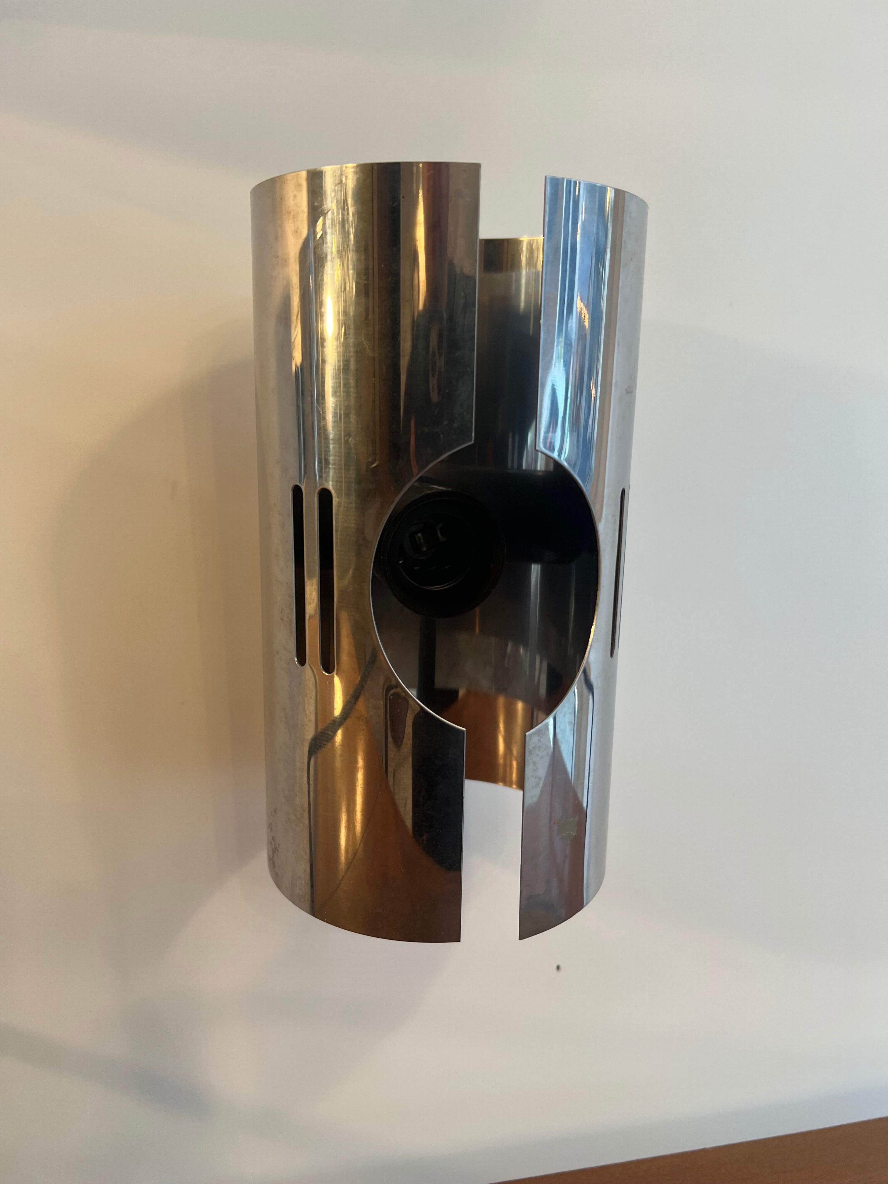 Suite of three design wall lamps 1970 Space Age