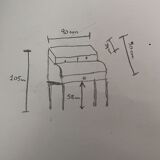 Mahogany secretary mid-nineteenth