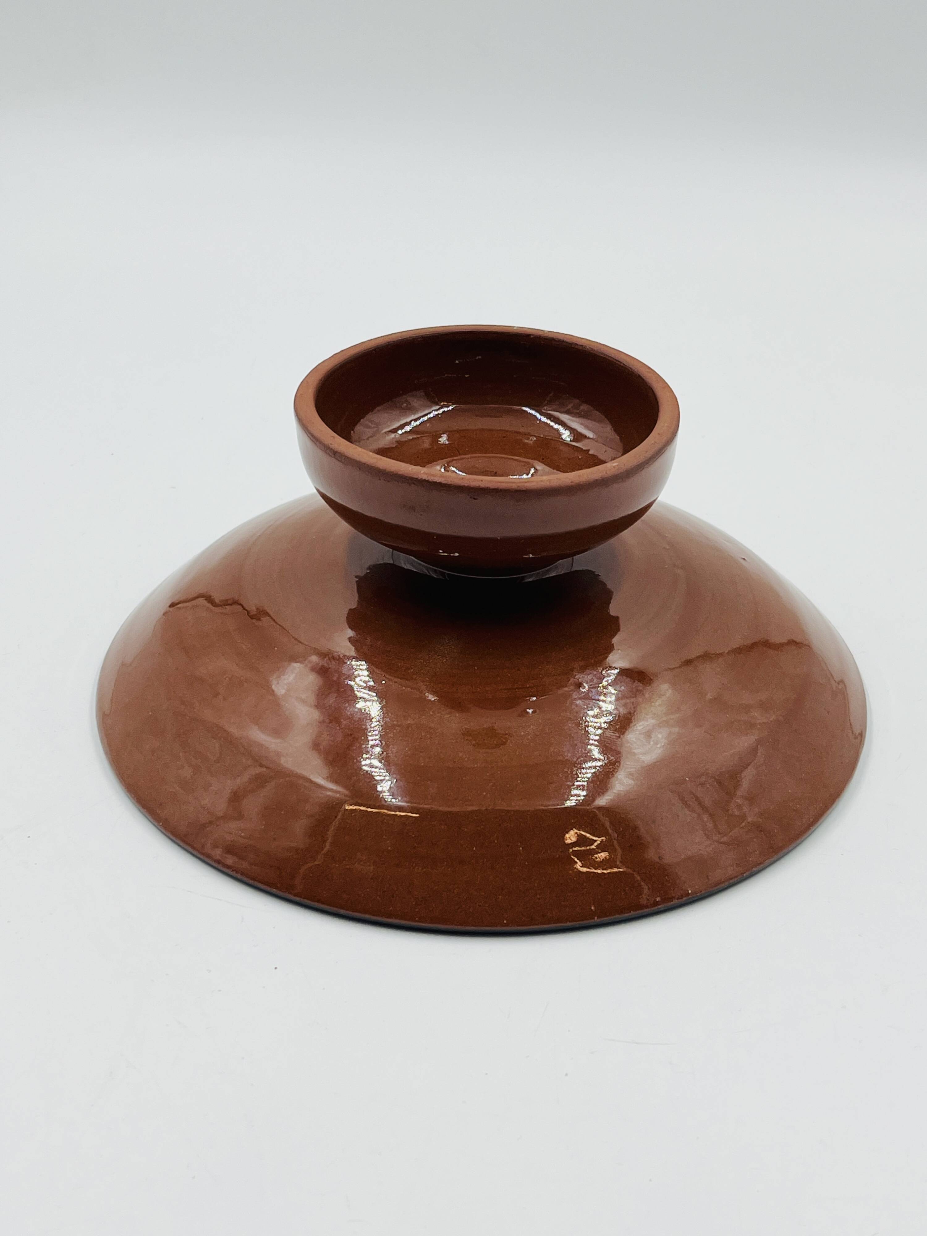 Ceramic footed bowl from Troyan, Bulgaria.