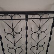 Mid century wall mounted wrought iron coat and hat rack, 1960s