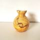 yellow and beige opaline vase from the 1950s