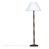 Mid-Century Floor Lamp in Rosewood and Brass, Denmark, 1960s