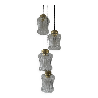 Old vintage cascade 4-light chandelier