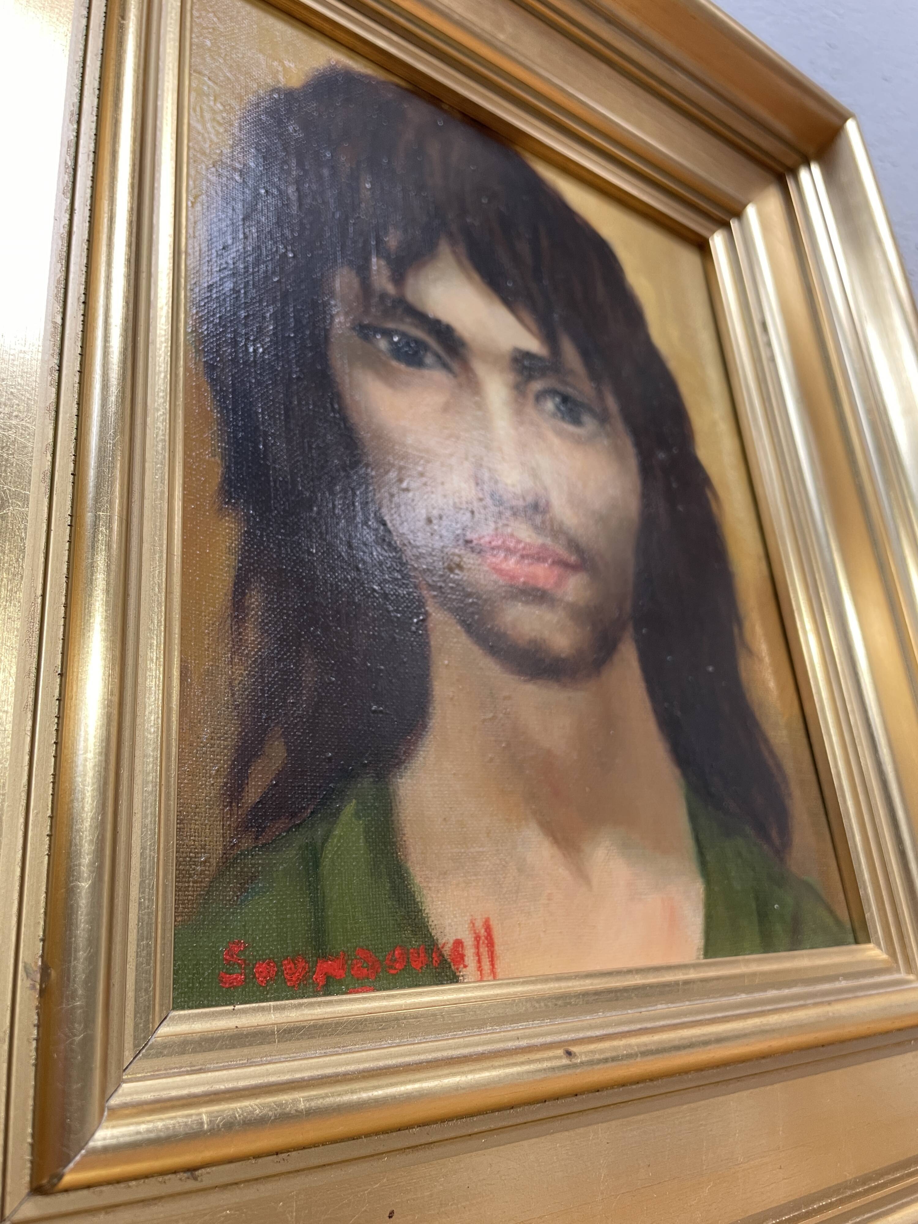 Oil portrait painting 'LE VAGABOND', after Anatola SOUNGOUROFF, circa 1977.