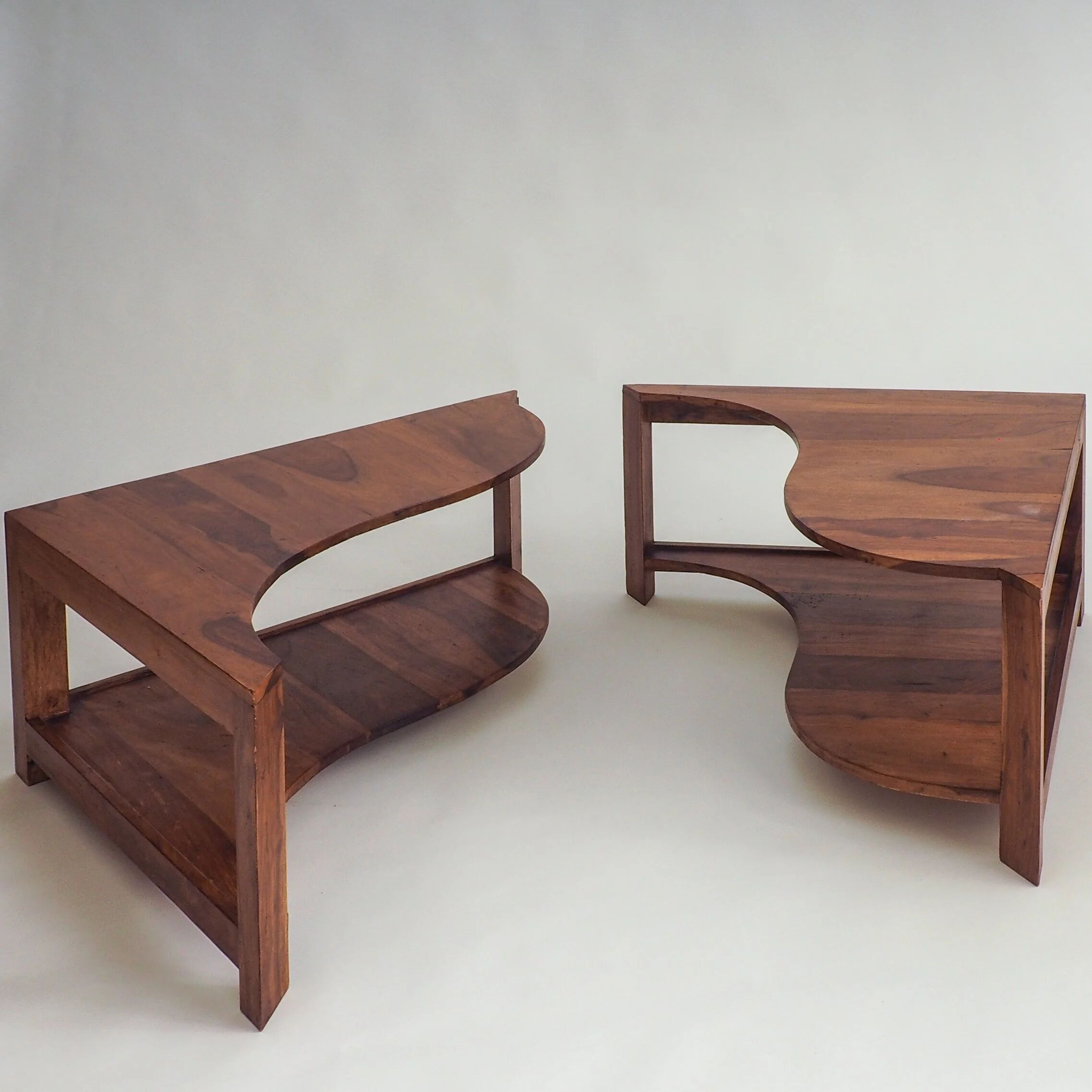 Wooden Yin Yang style coffee table