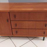 Commode Teck vintage 1970