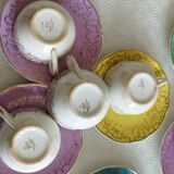 Set of 9 Digoin sarreguemines cups