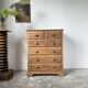 1950 oak chiffonier chest of drawers