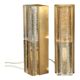 Pair of Vitrika wall lamps in glass and brass