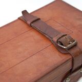 Valise vintage valise cuir étui fusil