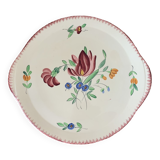 Plat à tarte ancien en faïence de Longchamp
