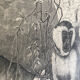 Gravure vintage originale singe