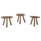 Italian Primitive Wooden Stools, 1950s, Set of 3