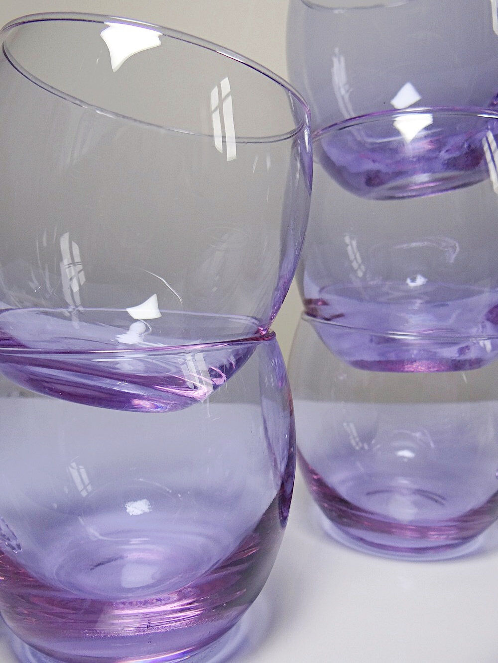 Service à sangria/punch vintage années 70 cristal Alexandrite "Bleikristall"