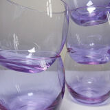 Service à sangria/punch vintage années 70 cristal Alexandrite "Bleikristall"